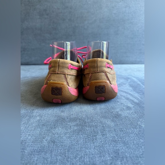 Twisted X Slip On Driving Moccasin Women’s SZ 8.5 M Brown Pink Breast Cancer - Picture 5 of 9